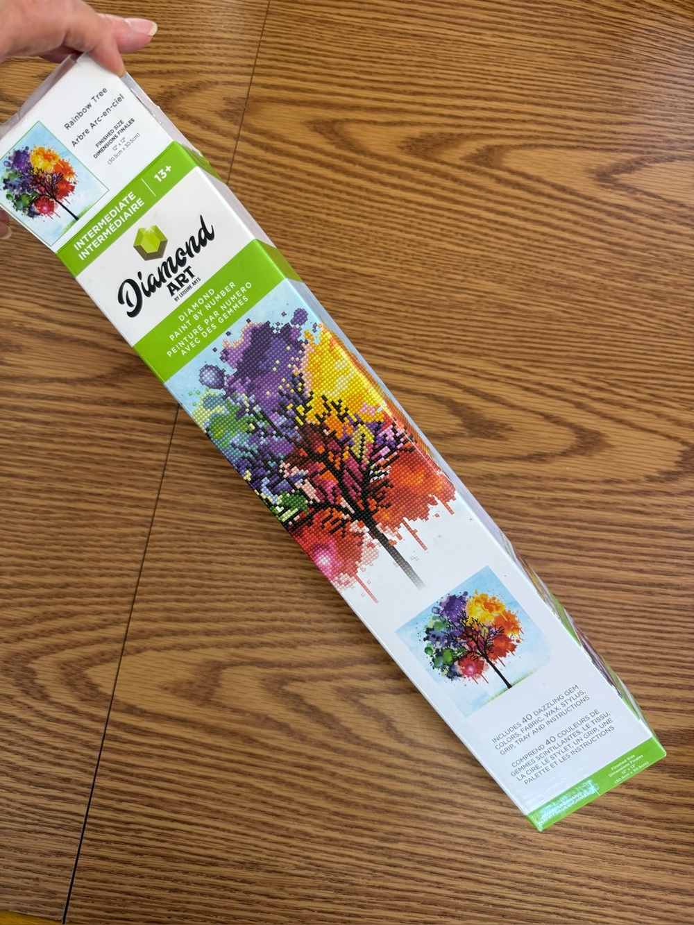 Diamond Art Rainbow Tree 12”x12”, Great gift or for you! Crafting, Hobby, Paint